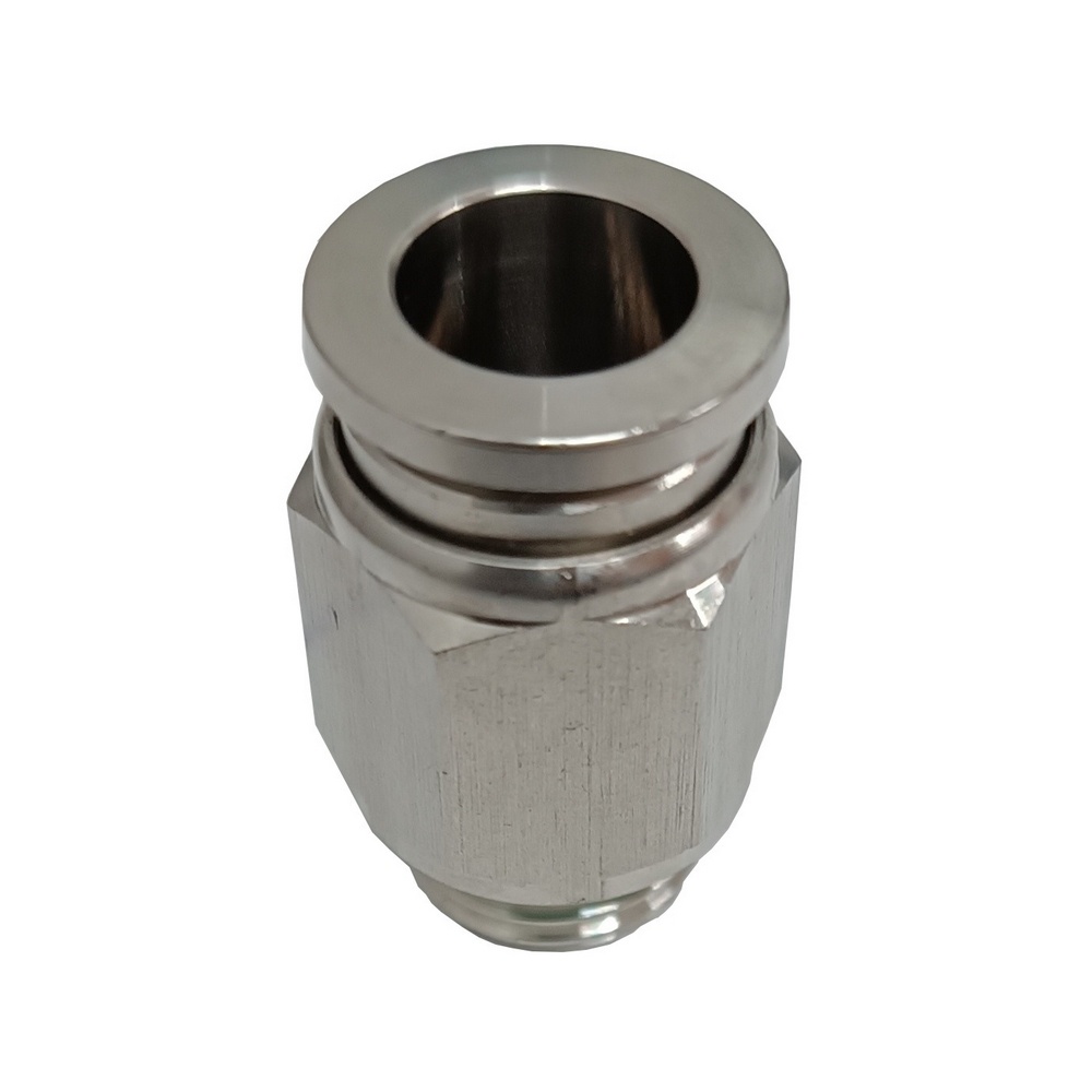 Conector Reto Tubo 10 x Rosca Macho 1/4