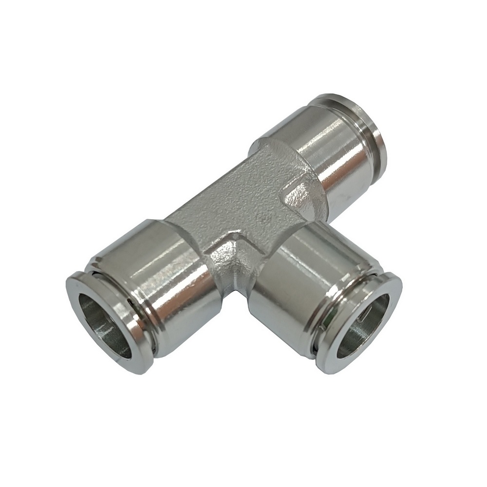 Tee União Tubo 6 mm - PUT (Conexão Instantânea Aço Inox)