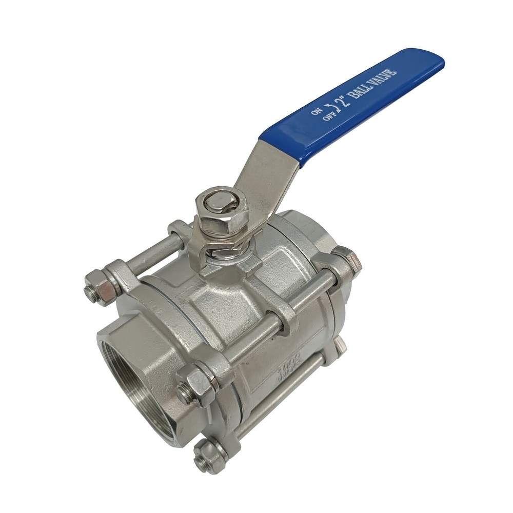 Válvula de Esfera Tripartida 2.1/2" BSP Passagem Plena - Total Inox com Vedação em Teflon