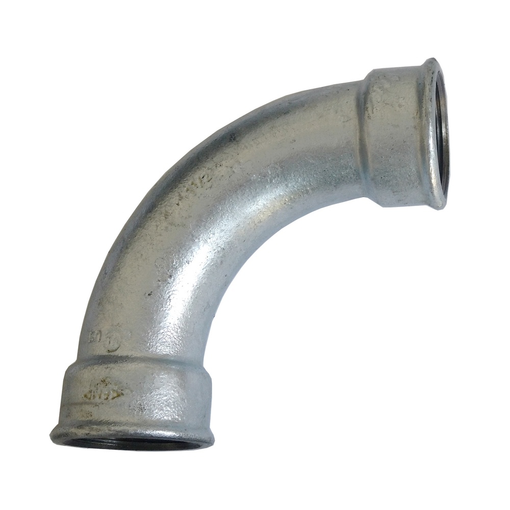 Curva Fêmea 90º 2.1/2" BSP - Galvanizada
