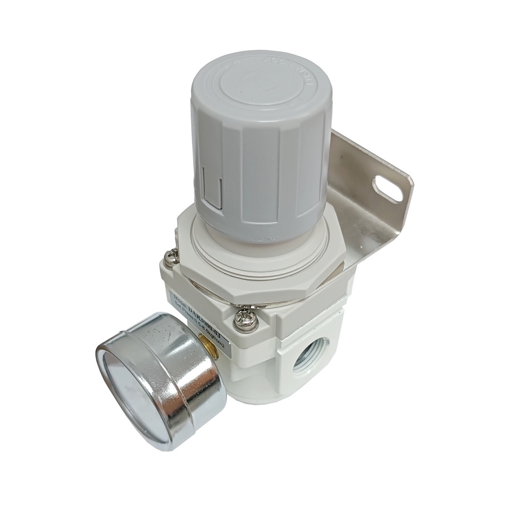 Regulador De Pressão Rosca 3/8" BSP  C/ Manômetro - Linha Intermediária 8 Bar