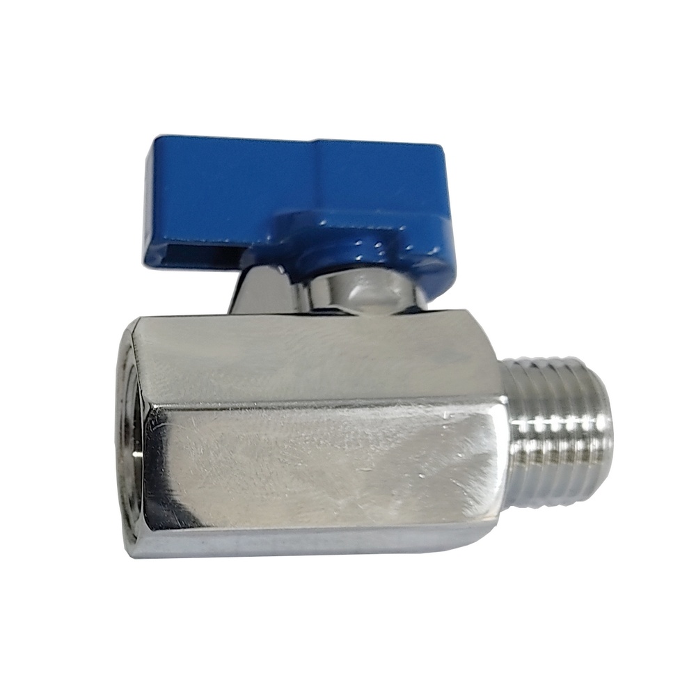 Válvula De Esfera Mini Macho/Fêmea 1/8