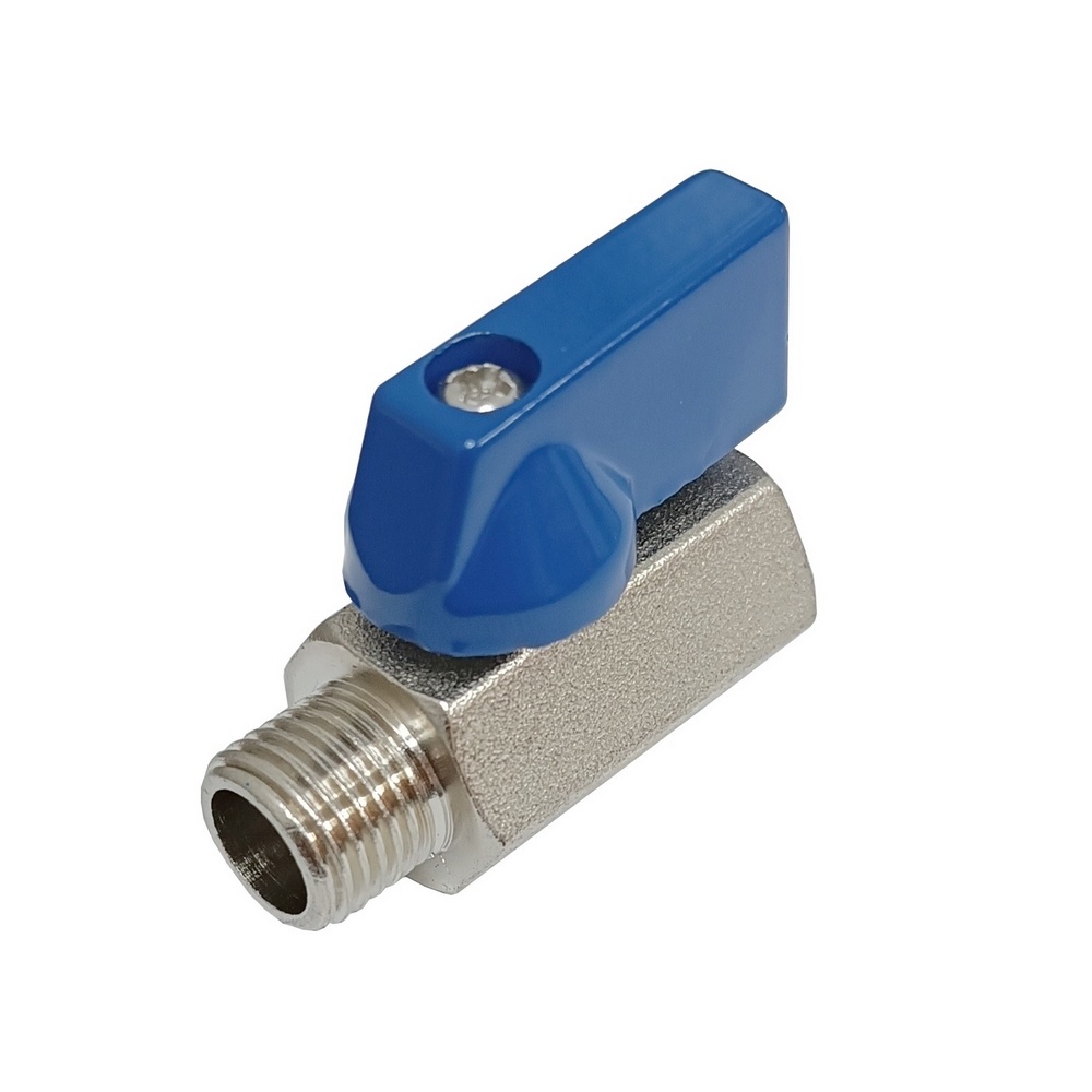 Válvula de Esfera Mini Macho/Fêmea 1/4" BSP - PN16 - Importada