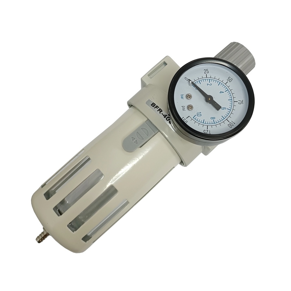 Filtro Regulador De Ar 8 Bar Com Rosca 1/2" BSP e Manômetro - Linha Econômica