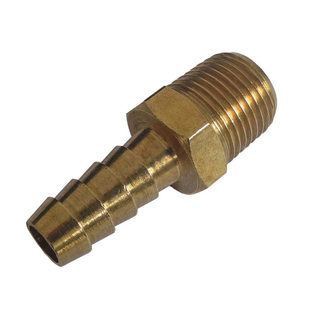 Espigão 3/16" x Rosca Macho 1/8" NPT Em Latão