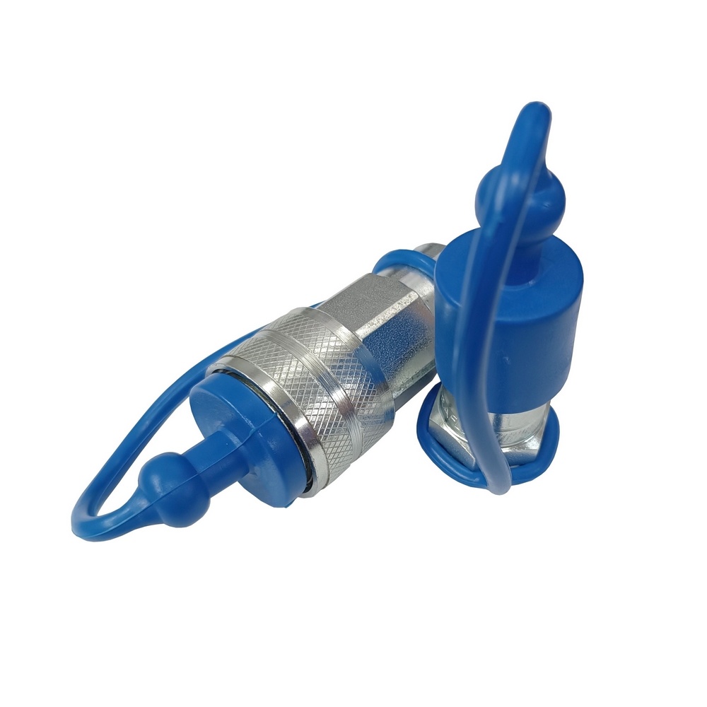 Engate Rápido Hidráulico Agrícola Rosca 1/2" NPTF c/ Protetor - 250 Bar (Conj. Engate + Pino)