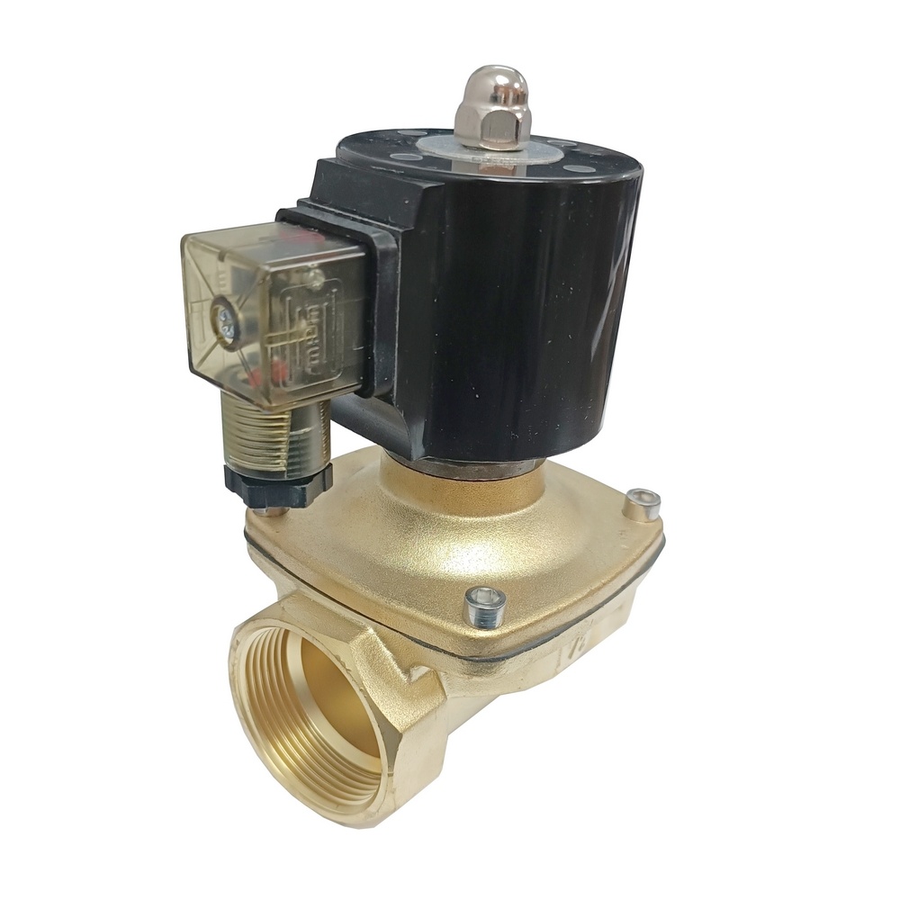 Válvula Solenóide Mola 2" 2/2" Vias 24 VCC p/ Ar e Água c/ Vedação NBR 