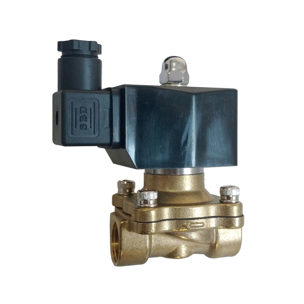 Válvula Solenóide Mola 1/2" 2/2" Vias 220 VCA P/ Ar e Água Quente c/ Vedação Viton (2W16015V)