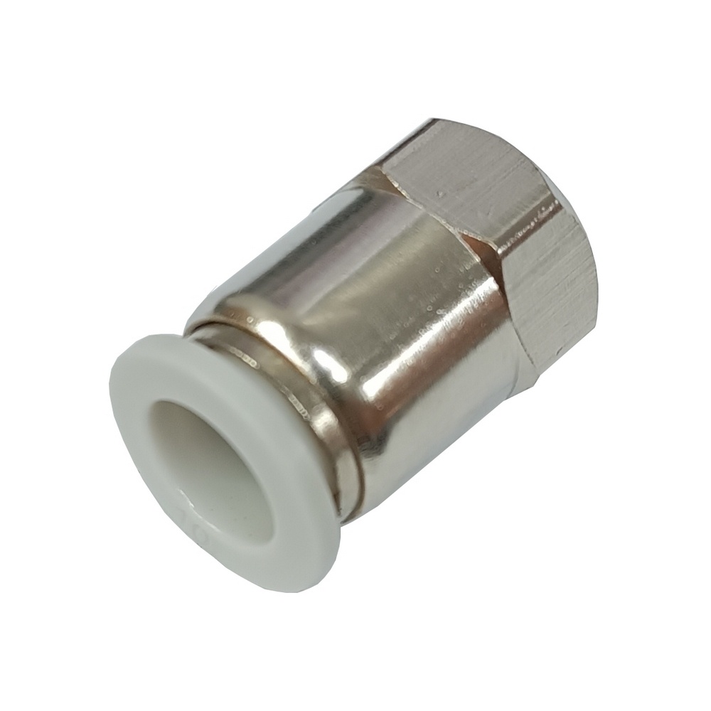 Conector Reto Tubo 12 x Rosca Fêmea 1/2" BSP - PCF-G (Conexão Instantânea Primeira Linha Branca)