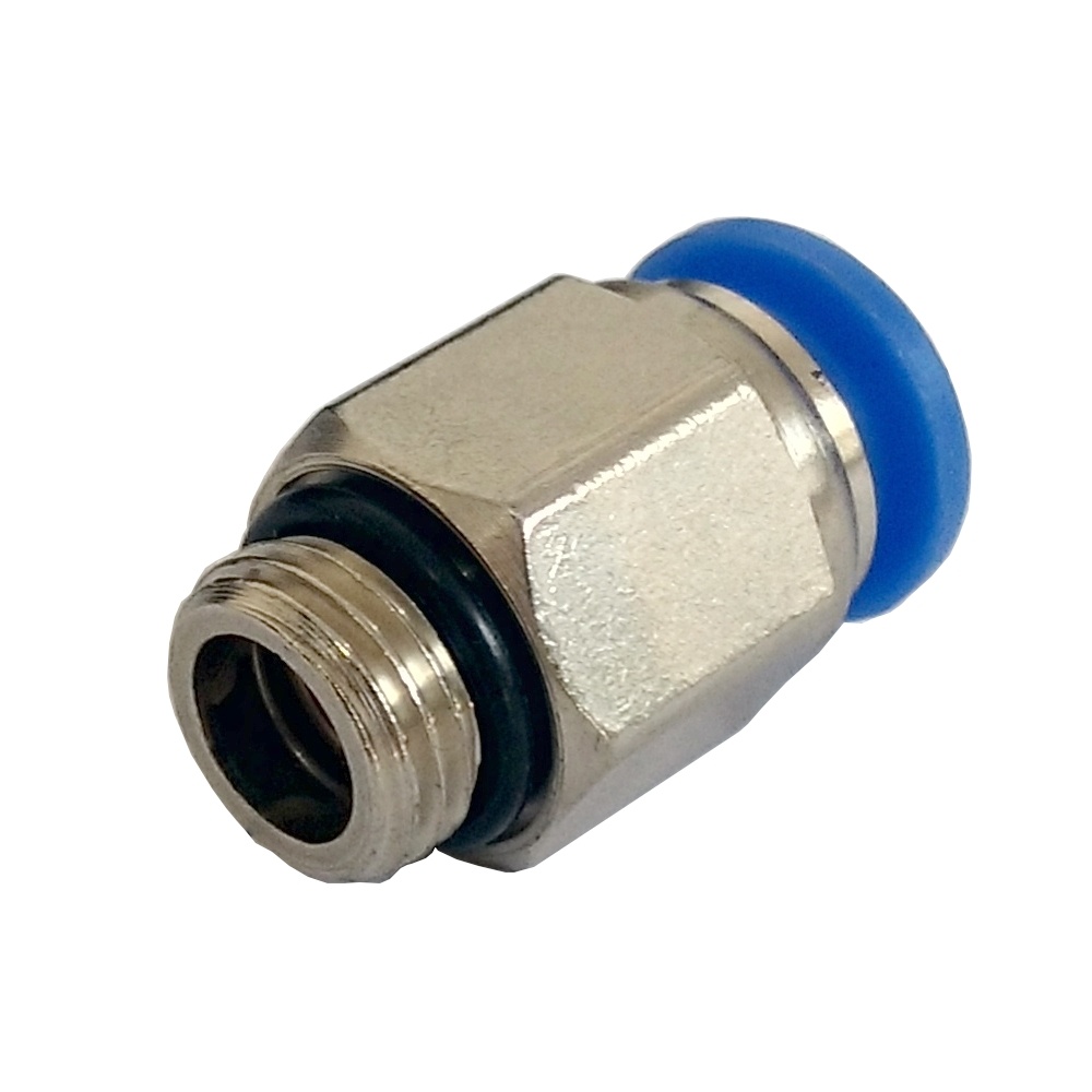 Conector Reto Tubo 6 mm x Rosca Macho 1/8