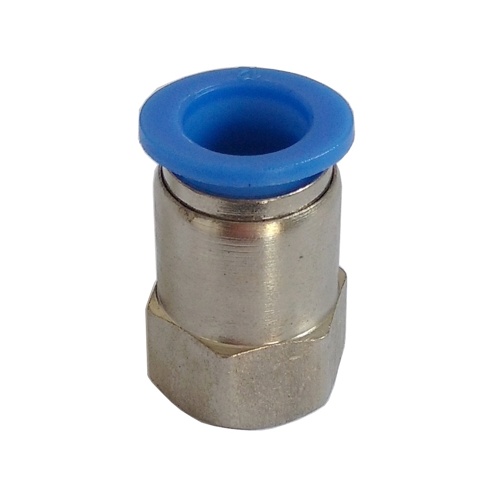 Conector Reto Tubo 6 x Rosca Fêmea 1/4