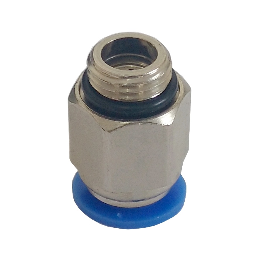 Conector Reto Tubo 8 mm x Rosca Macho 1/2