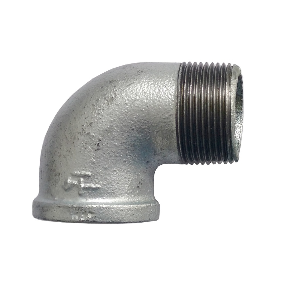 Cotovelo Macho/Fêmea 90º 1/4" BSP - Galvanizado
