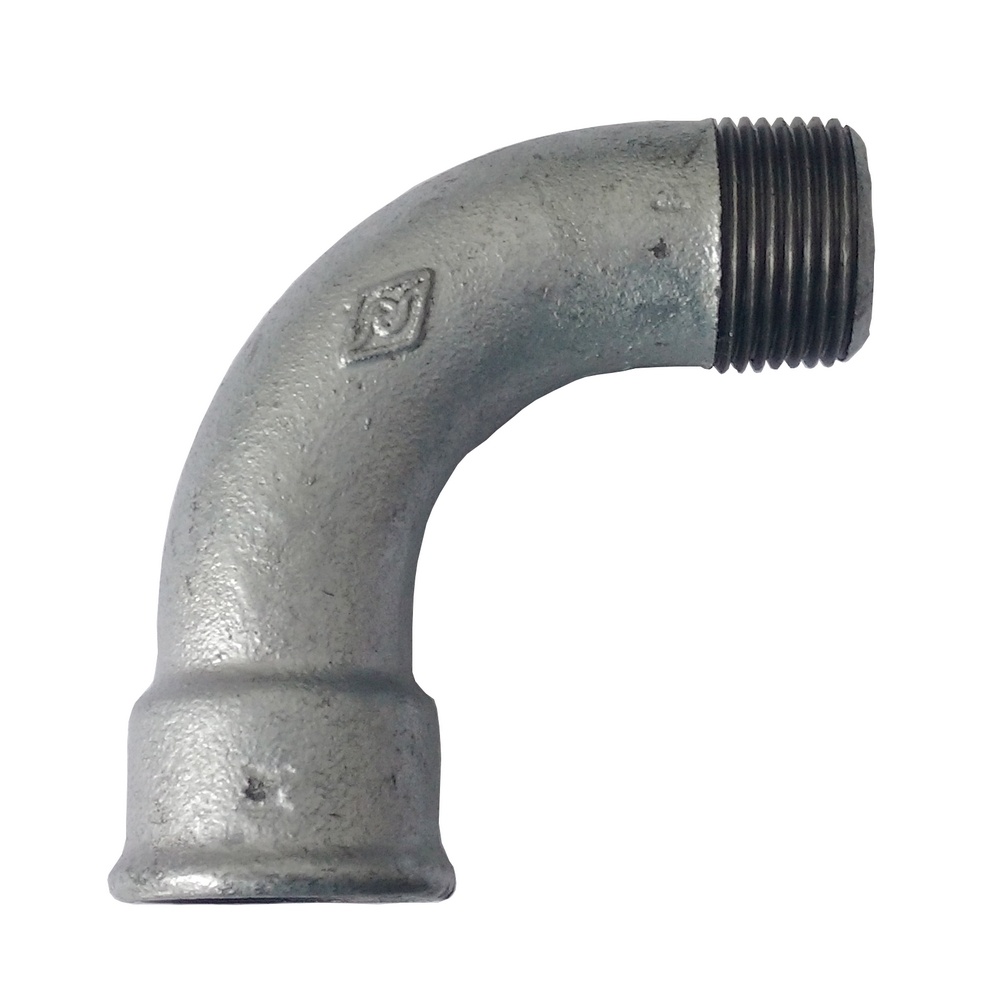 Curva Macho/Fêmea 90º 3/8" BSP - Galvanizada