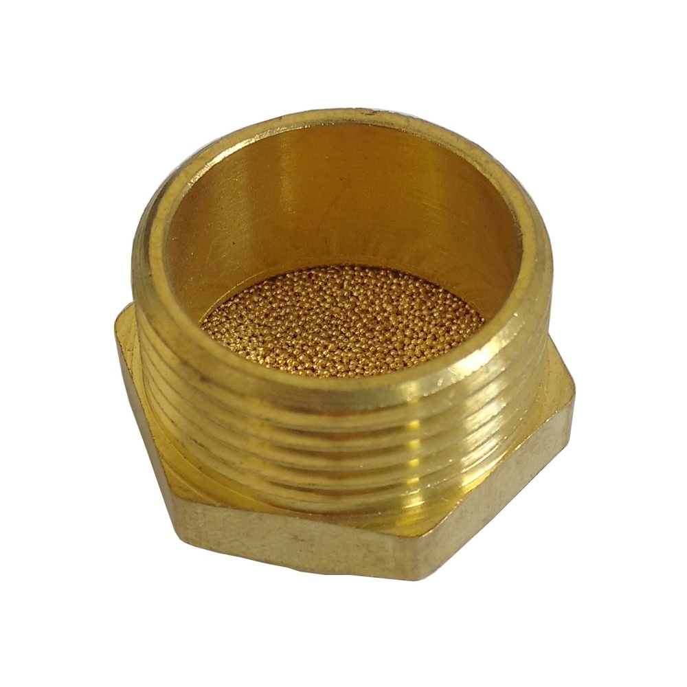 Silencioso Pneumático Plano Rrosca M5 Em Bronze (BSLM)